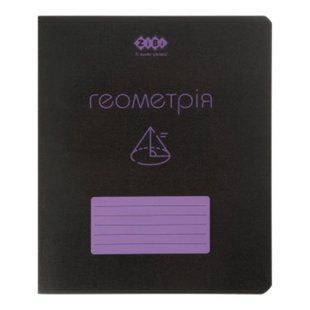 Зошит шкільний предметний Геометрія А5+ 48арк ZiBi клітинка Black ZB.1700-08