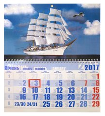 Календарь настенный 2017 Контраст односекционный (ассорти)