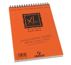 Альбом спіраль А5 для графіки Canson XL 90г/м 60арк Слонова кістка CON-200787220R