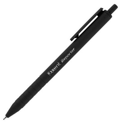 Ручка шариковая масляная Axent Reporter автоматическая, черная AB1065-01-А, Синий
