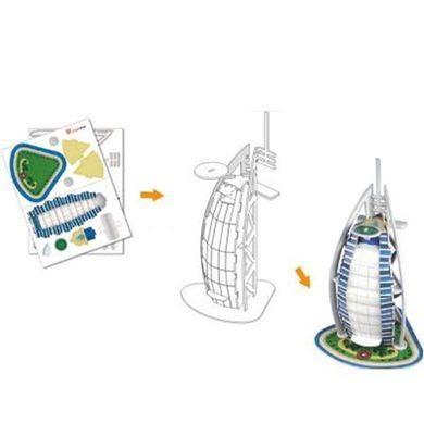 Конструктор 3D CubicFun Бурдж-Аль-Араб серия мини S3007h