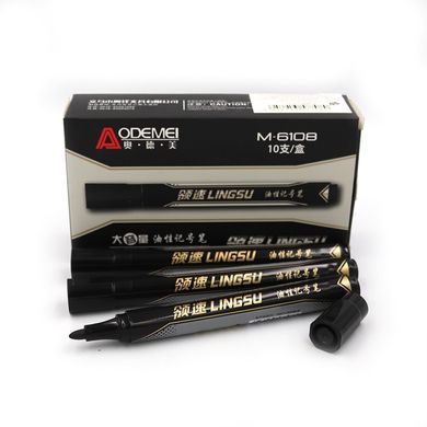 Перманентний маркер Aodemei чорний M6108