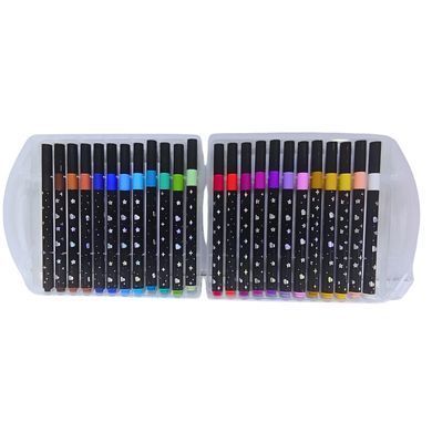 Маркери Glitter Color набір 24шт Глітер 3301-24 пласт. бокс
