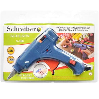 Клейовий термопістолет для стриж. 7мм, 20Вт Schreiber S-960/ST-9868