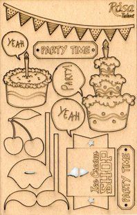 Чипборд для скрапбукинга 130*200 мм Cake delicious 4 94232033