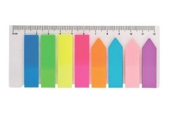 Закладки-індекси липкі пласт Buromax Neon 45x12мм+42*12мм, 8х25арк BM.2307-98