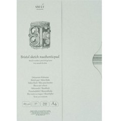 Папір-склейка для малювання Smiltainis Authentic Bristol А4 21*29,7см 50арк 185г/м2 білий, папка EA-50