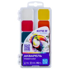 Акварельні фарби 10кол. Kite Classic пласт/уп без/п K-060