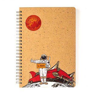 Блокнот на спирали А5 60л. Kirisketch эко крафт-картон 2мм Приключения 11105, в клетку