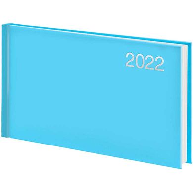 Еженедельник 2022 Brunnen 9*15,5см карманный Miradur trend 73-755 64, Голубой