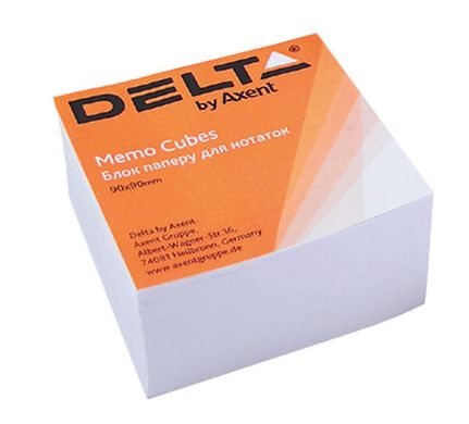 Бумага для заметок-куб 80*80мм 500л. белая Delta D8004