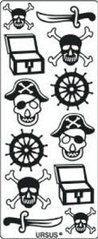 Наклейка скрапбукинг URSUS 10*23см Пірати, Срібло UR-5911 00 100