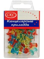 Кнопки-гвозди LKC 45шт пластик. в пластиковом футляре 1012