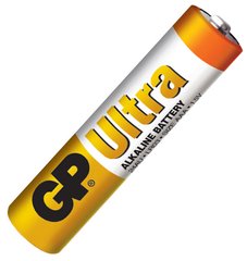 Батарейка ААА (мініпальчикова) GP 1шт 24AUEBCHM-2S2 лужна LR03, AAA
