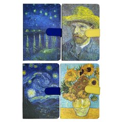 Блокнот 13*19см 126арк Лидер 808-82 Van Gogh з магнітним клапаном