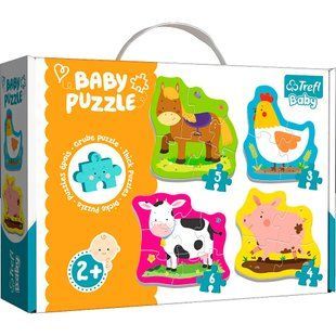Пазлы Trefl 4в1 Baby classic 36070 Животные на ферме
