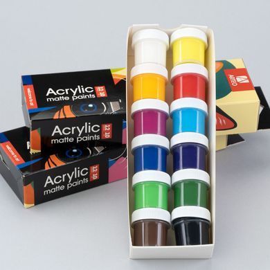 Акрилові фарби Arteo набір 12кол по 10мл ColorСat матова 322112008