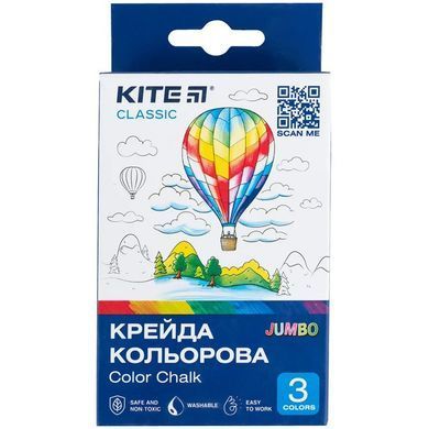 Крейда кол. 3шт. Kite Jumbo Classic K-077