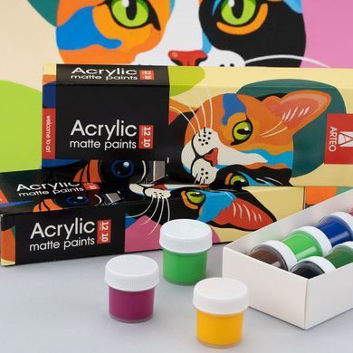 Акрилові фарби Arteo набір 12кол по 10мл ColorСat матова 322112008