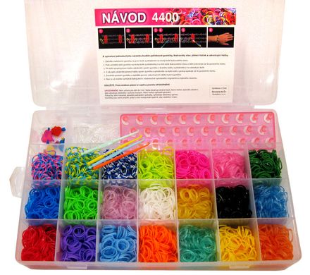 Набор для плетения резинками Rainbow Loom 5000шт. + литой станок +аксессуары 2200-3