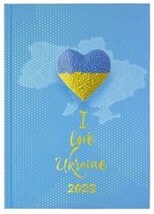 Ежедневник 2023 Buromax A5 Ukraine BM.2128, Синий светлый
