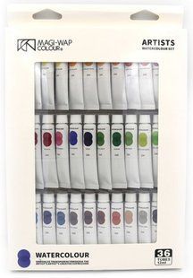 Акварельні фарби Magi-wap набір 36кол. по 12мл, Water Colours 36012.30PW