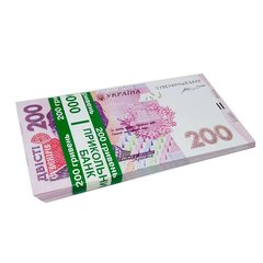 Сувенирные деньги, Прикольный банк, 200 гривен, пачка
