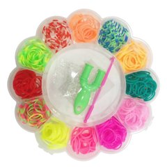 Набір для плетіння резинками Rainbow Loom Bands 550шт. + гачок +аксесуари Квітка 594-3