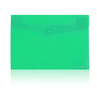 Папка-конверт А5+ с кнопкой Economix E31302, Зелёный