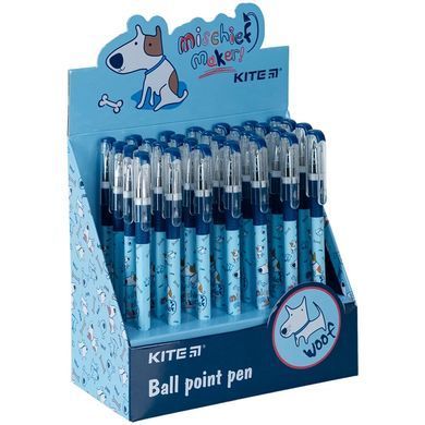 Ручка шариковая Kite мод 032 Dog пишет синим K24-032-3