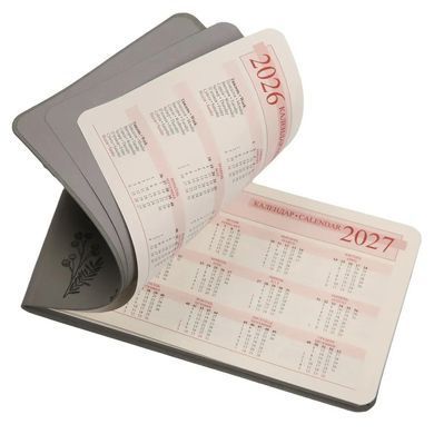 Еженедельник 2026 10*17см Leo Planner мягкий Fiore 252715, серый