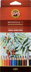 Карандаши акварельные цветные 12 цв. Koh-i-Noor Mondeluz 3716