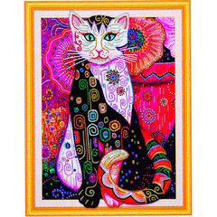 Алмазная живопись мозаика по номерам на холсте 40*50см Лидер 213 Ее высочество кошка