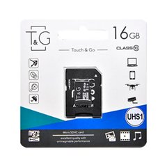 Карта памяти microSDHC 16GB TG class 10 (adapter SD) TG-16GBSD10U1-01