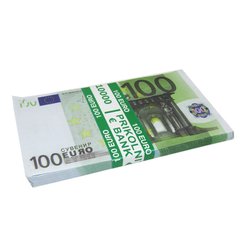 Сувенирные деньги, Прикольный банк, 100 евро, пачка