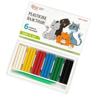 Пластилін 6кол. Rosa Kids 96г Cats 302101
