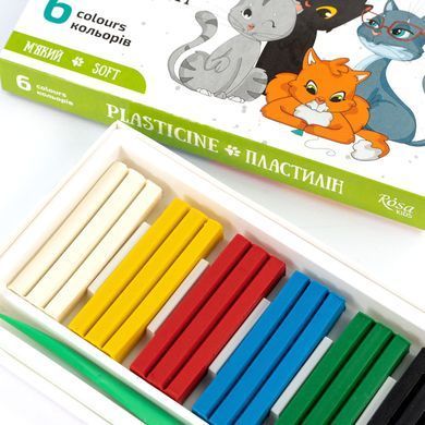 Пластилін 6кол. Rosa Kids 96г Cats 302101