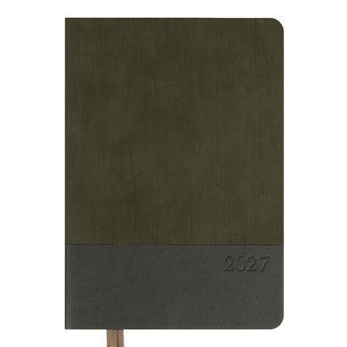 Щоденник 2027 А5 Leo Planner Velvet м'який VE2527**, Зеленый темный