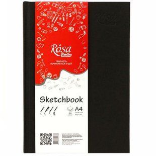 Блокнот для графіки А4 21*29,7см ROSA Studio 100г/м 96арк чорний 16R5019