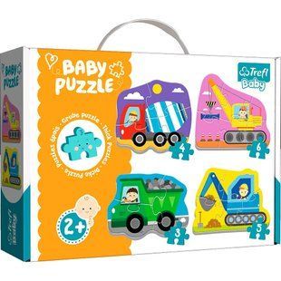 Пазлы Trefl 4в1 Baby classic 36072 Строительные транспортные средства