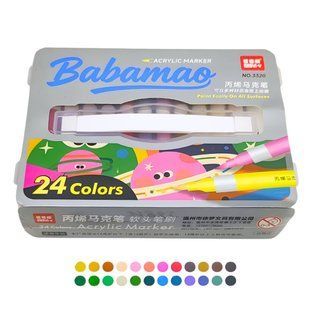 Маркер акриловий Acrylic Marker набір 24шт 3320-24 у пластиковому футлярі (валізі)