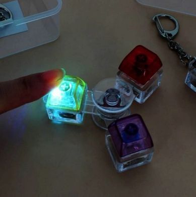 Антистрес Кейкап брелок клавіатура з LED-підсвічуванням та спинером на 3 кнопки 2115