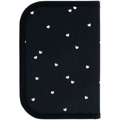 Пенал 1 отделение с 2 отворотами с наполнением Kite мод 622 Black&Silver K26-622H-5