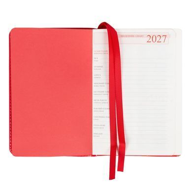 Ежедневник 2027 А6 Leo Planner City твердый CIT2527**, Красный