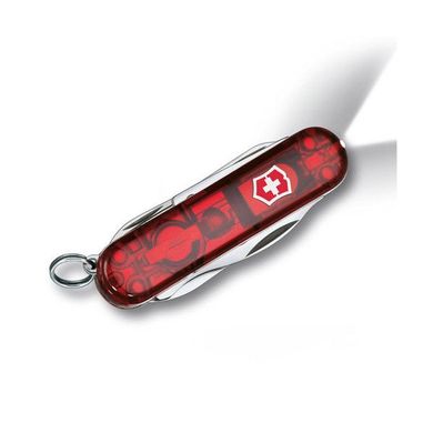 Victorinox MIDNITE MANAGER 58мм 10предм червон. прозор. + ножн. + викрутка + Led + ручка Vx06366.T