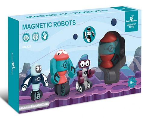 Конструктор магнітний Умняшка Magnetic Toys Робот, 21 дет. 323