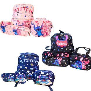 Набір рюкзак+пенал+сумка+ключниця Lunabag Стіч 34*25*12см SET_№25-73, Синий
