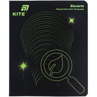 Зошит шкільний А5+ 48арк Kite предметний кл. Lumen Біологія K26-240-7