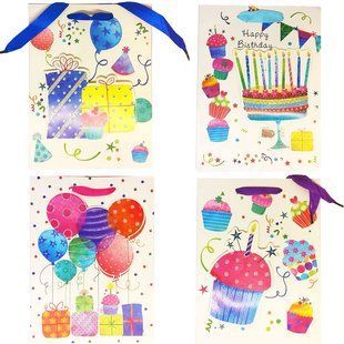 Пакет подарочный бумажный HP 26*32*10см HP-1123M Happy birthday