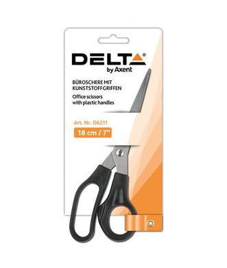 Ножиці Delta 18см чорні D6211